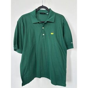 Masters Collection Green Pima Cotton Polo Shirt Mens Medium Vintage Golf Logo